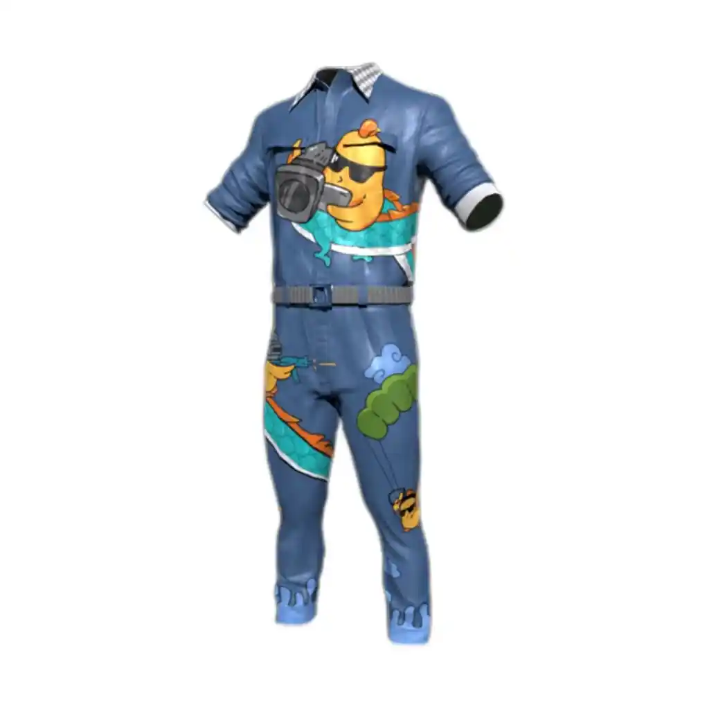 PUBG Skin Dragon Jumpsuit Blue